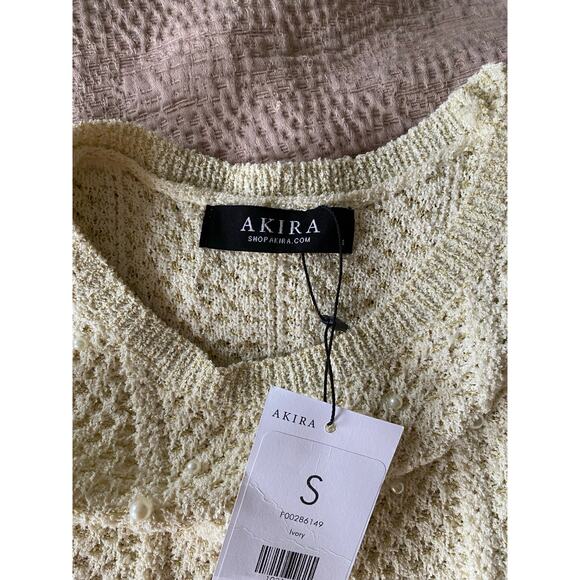 AKIRA Feelin' Sweet Knit Sweater Dress with Pearls Size Small NEW - Picture 9 of 9